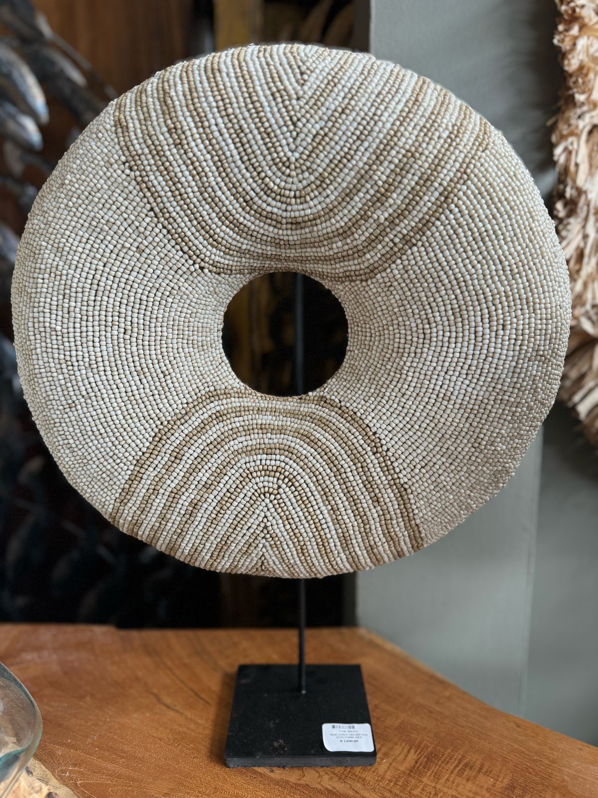 BAL011 - BEAD DONUT DECORATION WITH STAND 40CM