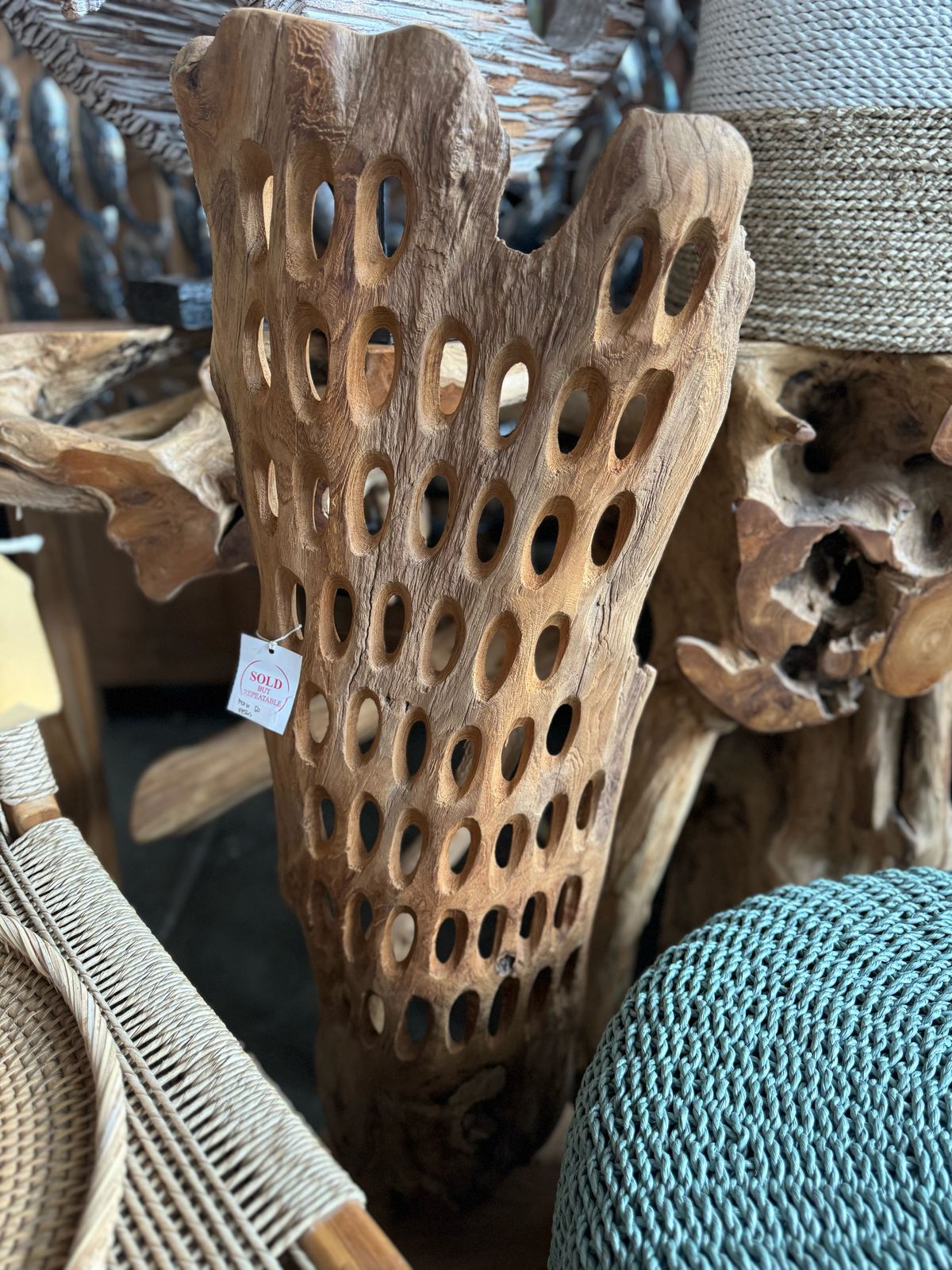 BAL068 - WOODEN STAND ROOT 100 CM