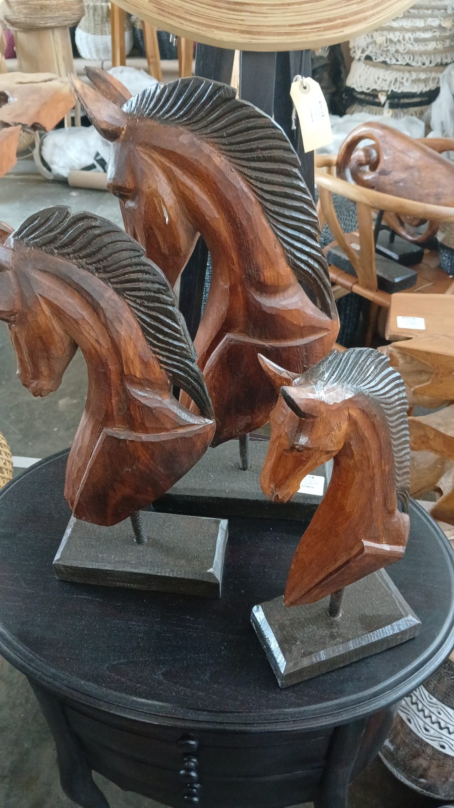 BAL145 - WOODEN HEAD HORSE 50/40/30