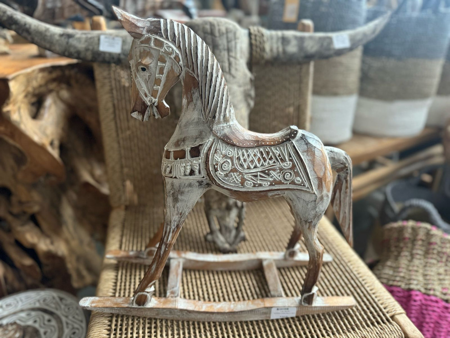 BAL146 - WOODEN HORSE ROCKY 45CM
