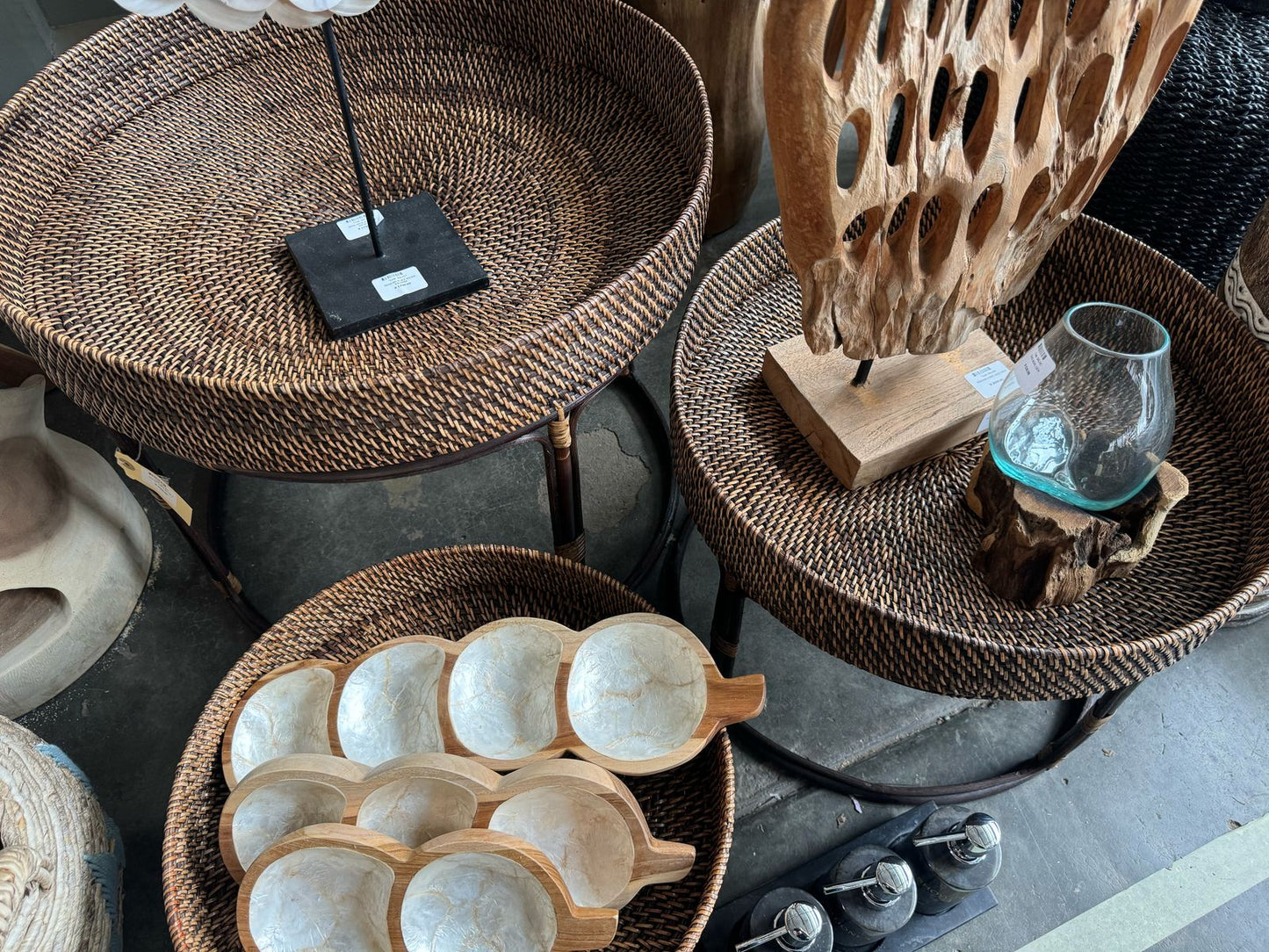BAL157 - RATTAN TABLE SET OF 3