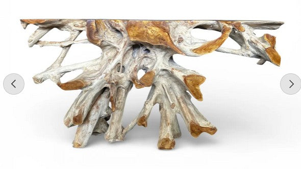 BAN034 - WOODEN TEAK CONSOLE 150X45X80CM
