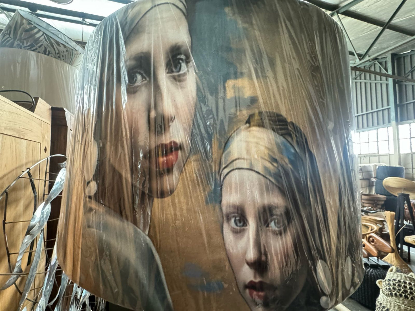 SHADE011 - BLUE AND GOLD GIRL WITH THE PEARL EARRING - LAMPSHADE