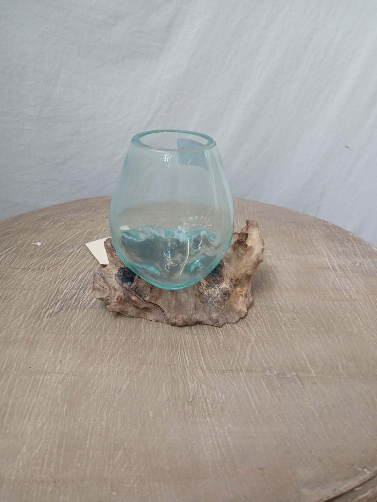 UBI064 - WOODEN COFFEE WITH GLASS BOWL