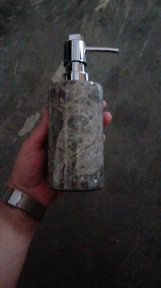 BAL023 - ROUND STONE SOAP DISPENSER 6.5X6.5X17