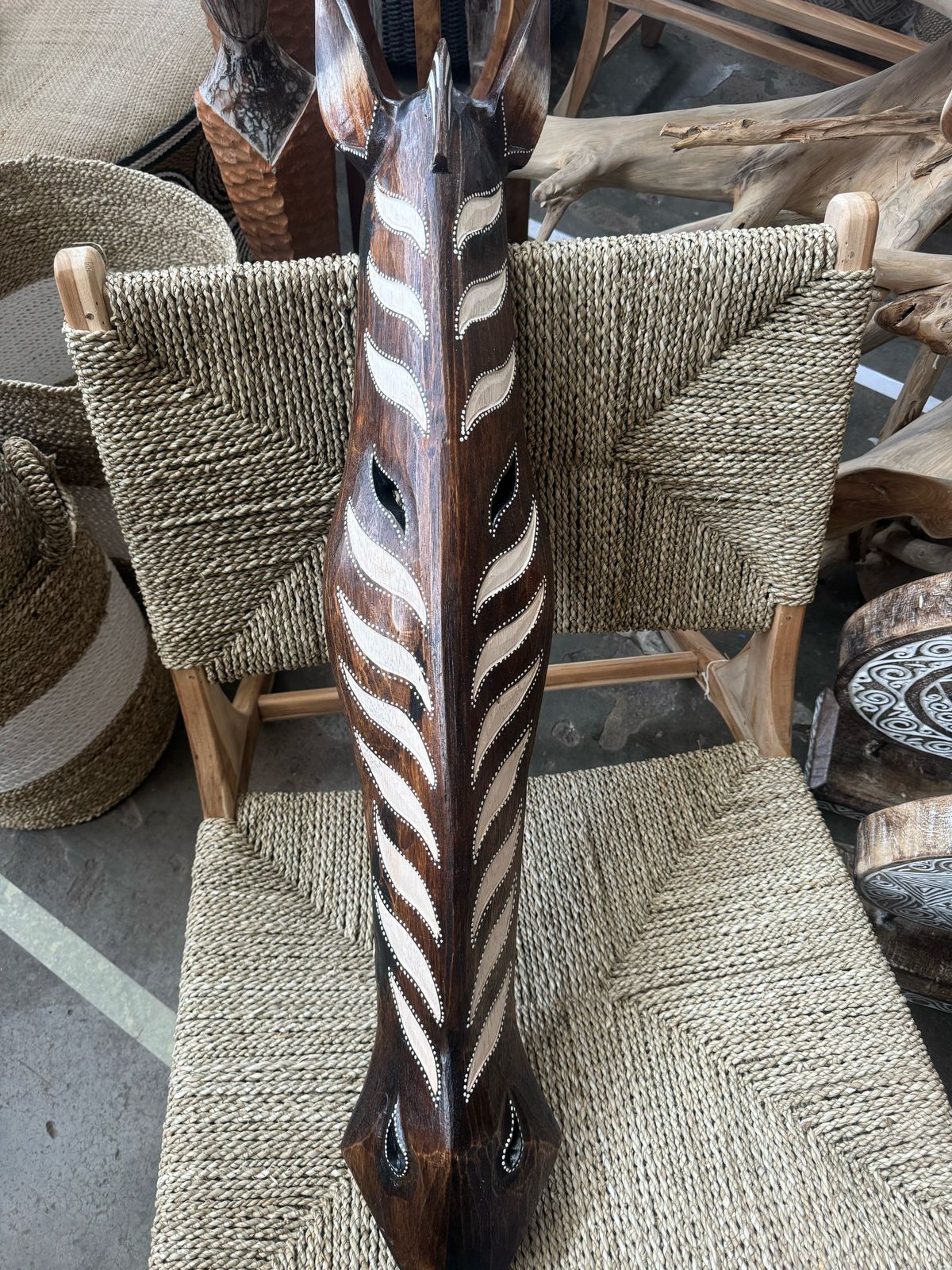 BAL059 - WOODEN ZEBRA 100CM