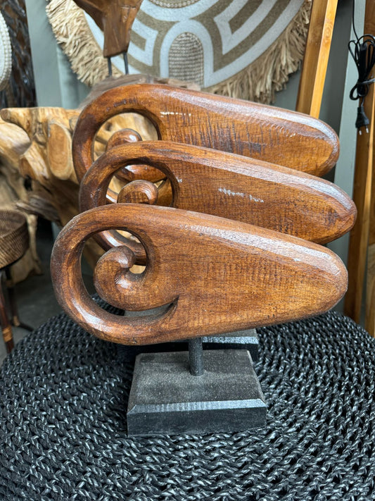 BAL073 - WOODEN DECORATION ANTIQUE SET OF 3