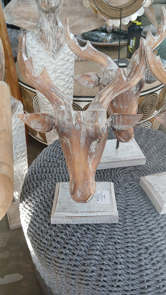 BAL150 - WOODEN HEAD DEER STICK 40CM
