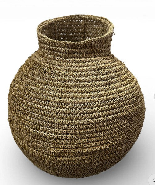 BAN002 - WATER HYACINTH VASE AGEL ROPE