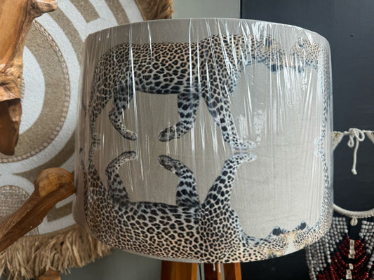 SHADE008 -  NEUTRAL WALKING LEOPARD - LAMPSHADE