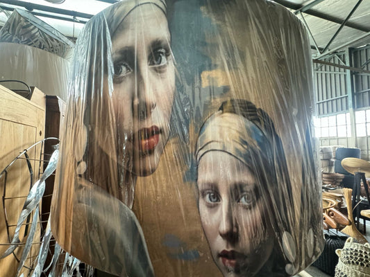 SHADE011 -  BLUE AND GOLD GIRL WITH THE PEARL EARRING - LAMPSHADE