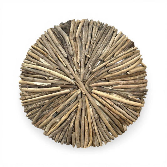 UBI026 - WOODEN DRIFT ROUND DECORATION