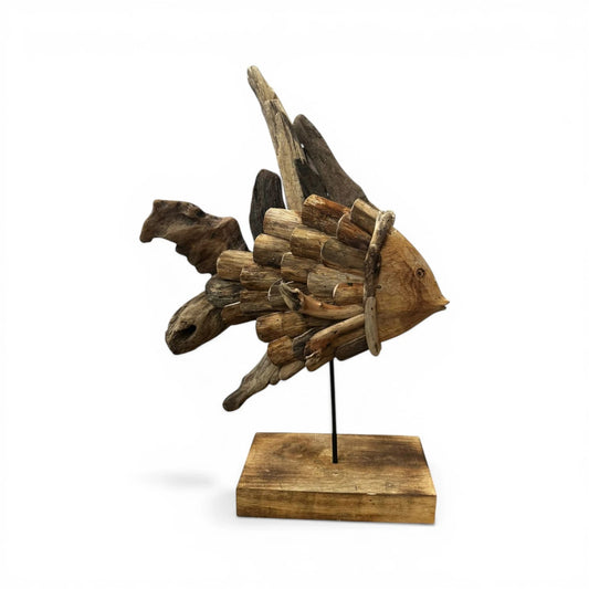 UBI020 - WOODEN DRIFT STANDING FISH